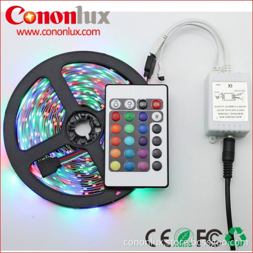 DC12V/24V CE ROHS waterproof dream color RGB With IC 44keys Remote control smart flexible LED strip light IP65 water proof